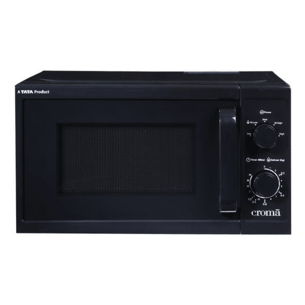 Buy Croma M20 20 L Solo Microwave Oven With Temperature Sensor (Black) 2 Years Warranty - A Tata Product on EMI