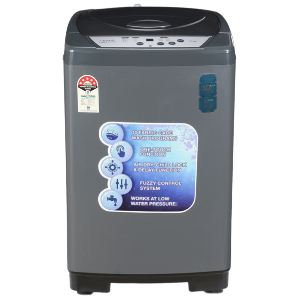 Buy Croma 7.5 Kg 5 Star Fully Automatic Top Load Washing Machine (Fuzzy Control, Grey) With 2 Years Warranty (Grey) - A Tata Product on EMI