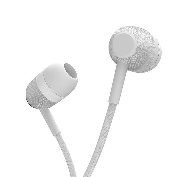 Buy Hammer Nail Wired in Ear Earphones with Mic (White) on EMI