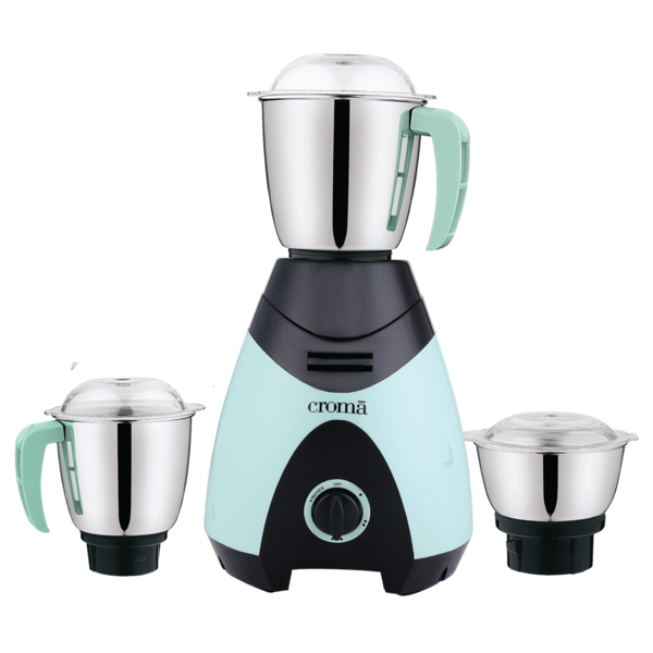 Buy Croma 750 Watt 3 Jars Mixer Grinder (3 Speed Control With Pulse Function, Black/Green) 2 Years Warranty (Green & Black) - A Tata Product on EMI