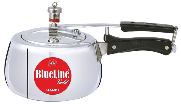 Buy Blue Line Gold Handi Aluminium Inner Lid Pressure Cooker, 3 Litre, Silver on EMI