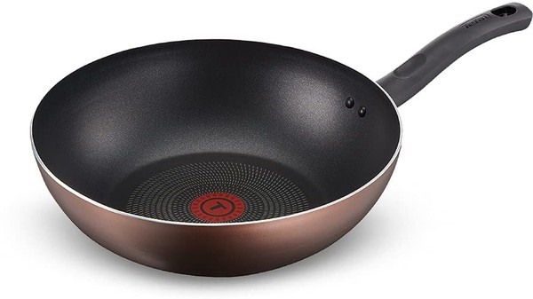 Buy Tefal Super Cook Plus 26Cm Induction Base Non-Stick Coating Copper Finish Wok Pan on EMI