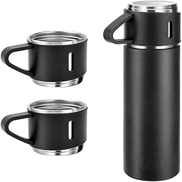 Buy Zello Stainless Steel Vacuum Flask and Flask Set, 3 Steel Cups with Flask Combo, Size-500ML, Odorless & Keeps Liquid Cold/Hot, Ideal Gift for Diwali and Birthday Gift Return Gift on EMI