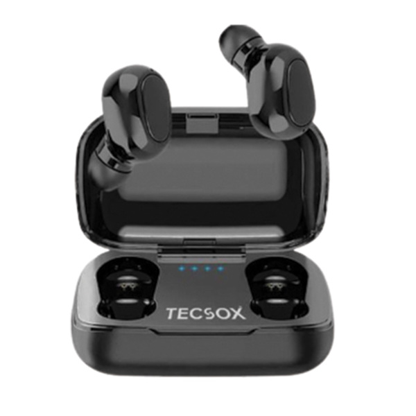 Buy Tecsox Minipods Earbuds With Charging Case 16Hrs Battery Bluetooth Headset Black In The Ear on EMI