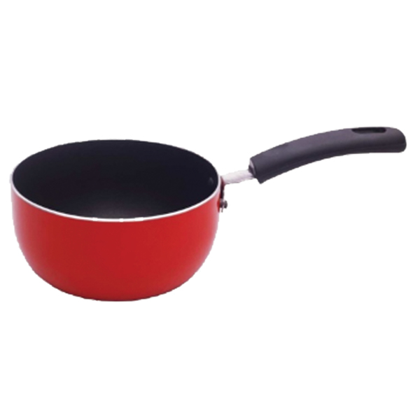 Buy NAVRANG NONSTICK SAUCE PAN, RED, NON INDUCTION on EMI