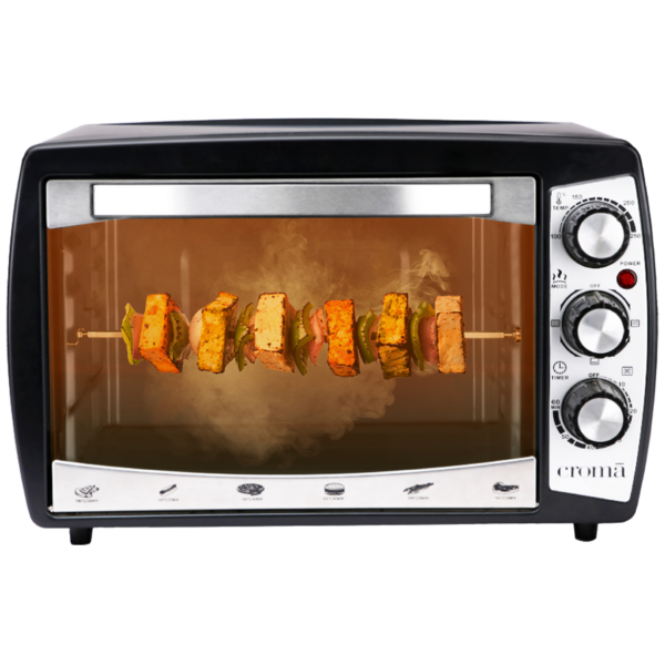Buy Croma 18 L Oven Toaster Grill With Motorized Rotisserie (Black & Silver) 2 Years Warranty (Black) - A Tata Product on EMI
