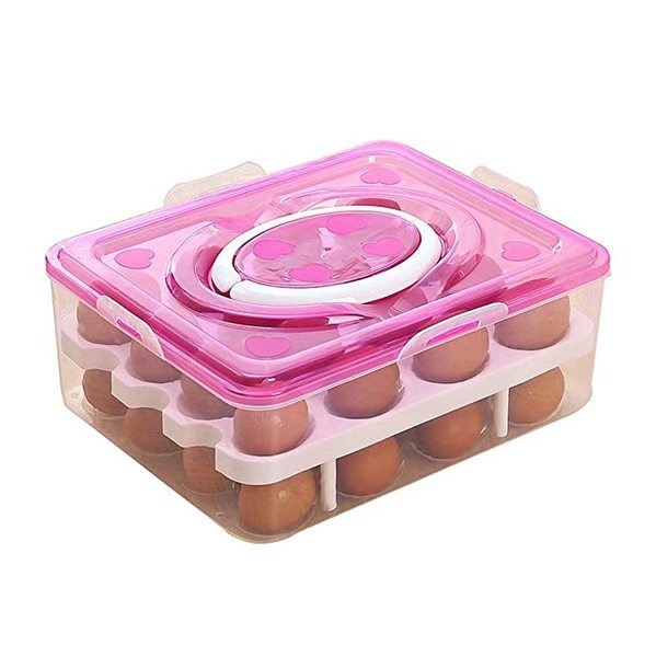 Buy Plastic Double Layer Egg Storage Box , 32 Eggs, Multicolor on EMI