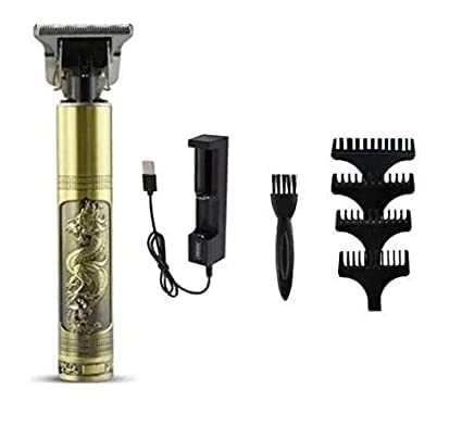 Buy Men's Professional Rechargeable Cordless Waterproof Grooming Electric Hair Clippers, T-Blade Hair Trimmer, Trimmer Hair cutting Beard Shaver Kit with 4 Guide Combs (120 min runtime), Bronze on EMI