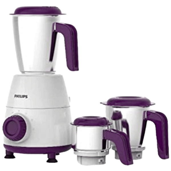 Buy Philips Daily Collection 500 Watts 3 Jars Mixer Grinder (Spill-Free Lids, HL7505/00, White) on EMI