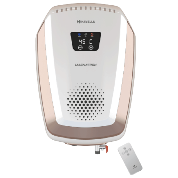 Buy Havells Magnatron 25 Litres 4 Star Storage Water Geyser (2000 Watts, GHWAMNTWH025, White Champagne Gold) on EMI