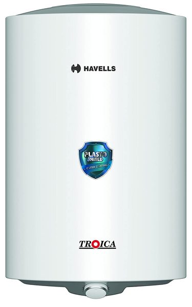 Buy Havells Troica 10-Litre Vertical Storage Water Heater (Geyser) White Grey, 4 star on EMI