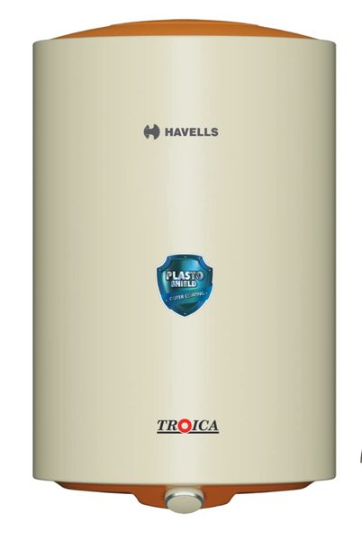 Buy Havells Troica 15 Litre 4 star Storage Water Heater (Ivory Brown), (GHWAHPSIV015) on EMI