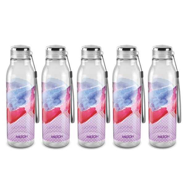 Buy Milton Helix 1000 Pet Water Bottle, Set of 5, 1 Litre Each, Purple | BPA Free | 100% Leak Proof | Office Bottle | Gym Bottle | Home | Kitchen | Travel Bottle | Hiking | Treking Bottle on EMI