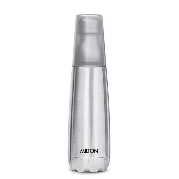 Buy Milton Vertex 1000 Thermosteel 24 Hours Hot or Cold Water Bottle with Unbreakable Tumbler, 1000 ml, Silver | Leak Proof | Easy to Carry | Office Bottle | Hiking | Trekking | Travel Bottle | Gym | Home | Kitchen Bottle on EMI