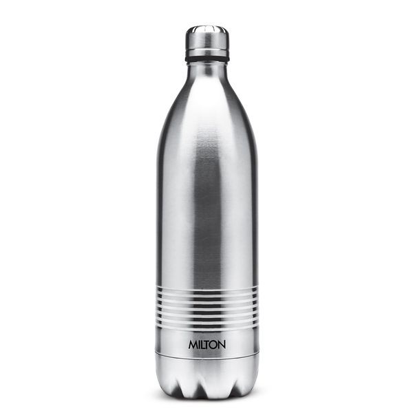 Buy Milton Duo 1 Litre, Hot and Cold Water Bottle Thermosteel 24 Hours  DLX 1000, 1 Piece,  Silver | Leak Proof | Office Bottle | Gym | Home | Kitchen | Hiking | Trekking | Travel Bottle on EMI