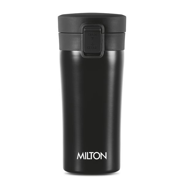 Buy Milton Thermosteel Vacuum Insulated Coffee Mug, 350 ml, Black | Hot & Cold Flask | Leak Proof | Rust Proof | Thermos | Soup Flask | Juice Mug | Water Flask | Tea Mug | Easy Grip on EMI