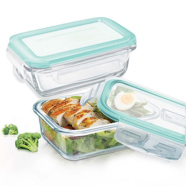 Buy Treo By Milton Hi Borosilicate Clip Fresh Rectangular Container, Set of 2, 1000 ml Each, Transparent | Air Tight | Microwave Safe |Oven Safe | Refrigerator Safe | BPA Free |Stackable | Dishwasher Safe on EMI