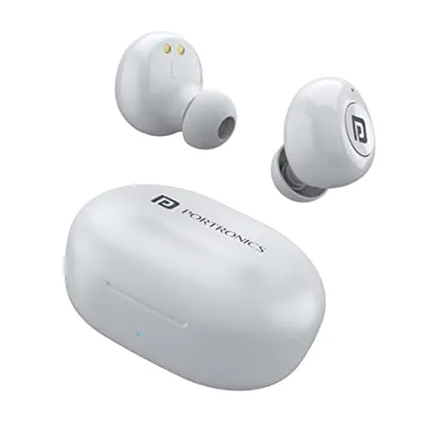 Buy Portronics Harmonics Twins S3 Smart Tws Bluetooth 5 2 Earbuds With 20 Hrs Playtime 8 Mm Drivers Lightweight Earbuds White on EMI