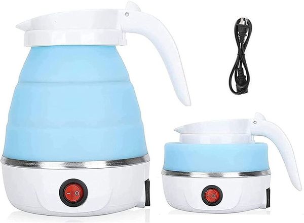 Buy ALQO Foldable Travel Electric Kettle, Food Grade Silicone body, 600ml, Fast Boil, Dry Protection on EMI