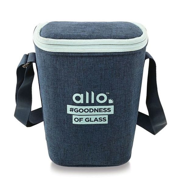 Buy Allo Denim Blue Insulated Lunch Bag for Men & Women, Water and Dust Resistant, Tiffin Bag for Office School and College with Adjustable strap on EMI