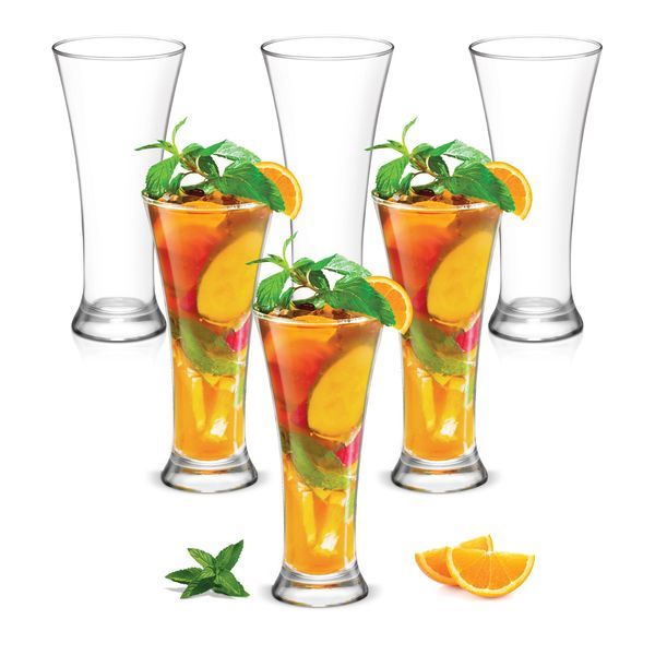 Buy Treo By Milton Milano Glass Tumbler Set of 6, 340 ml Each, Transparent | Serve Beer | Juice | Drinks | Wine | Water | Cocktails | whiskey | Mixed Drinks on EMI