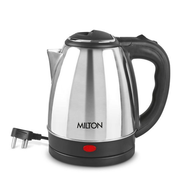 Buy Milton Go Electro 2.0 Stainless Steel Electric Kettle, 1 Piece, 2000 ml, Silver | Power Indicator | 1500 Watts | Auto Cut-off | Detachable 360 Degree Connector | Boiler for Water on EMI