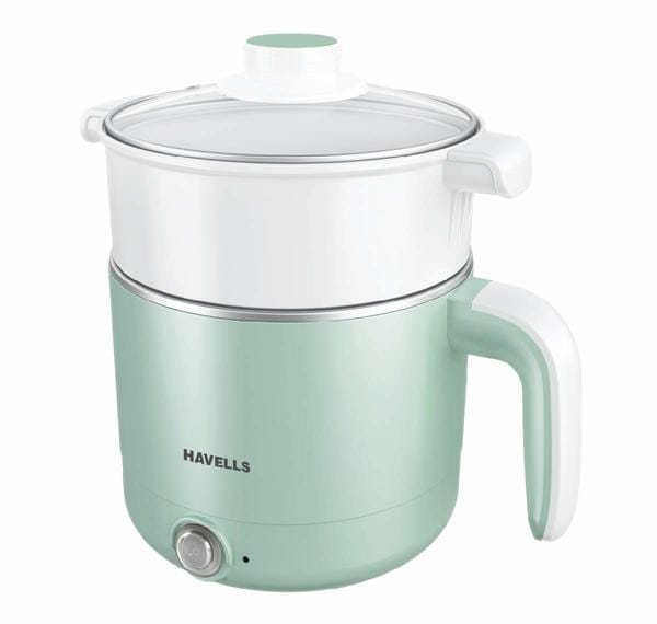 Buy Havells Capture 1.2 Litre Multi Cook Kettle with Steamer 650 Watt (Green) on EMI