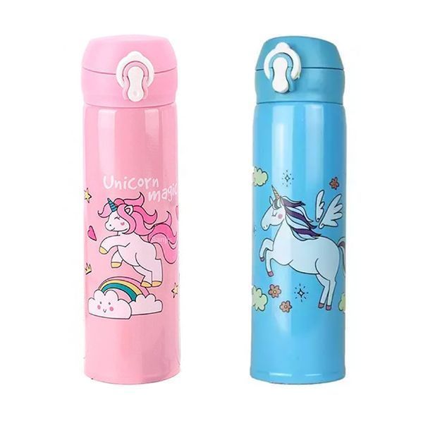 Buy ALQO Combo pack of two Unicorn Water Bottles , Stainless Steel Double Wall Vacuum Insulated Water Bottles 500ml, Keep Cold and Hot Drinks Bottle (Pack of 2) ( (Blue  &  Pink Colour) on EMI