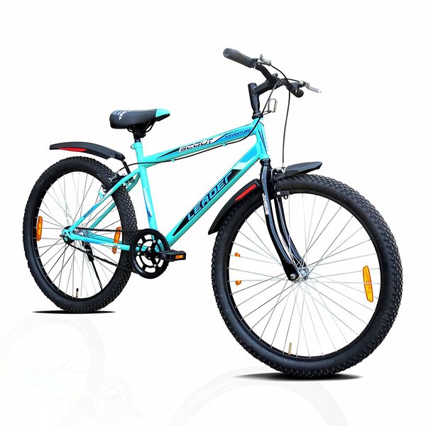 Buy Leader Scout MTB 26T Mountain Bicycle/Bike Without Gear Single Speed for Men - Sea Green, Ideal for 10 + Years, Frame Size: 18 Inches on EMI