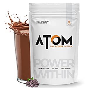 Buy AS-IT-IS ATOM Mass Gainer 1.5Kg, 19 servings | 5:1 Carb-Protein Ratio | Powered with BCAA, L-Glutamine, Tribulus, Ashwagandha |Cafe latte Flavor on EMI