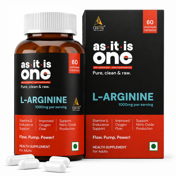 Buy AS-IT-IS One L-Arginine 1000mg, 60 Veg Capsules on EMI