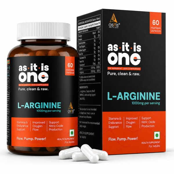 Buy AS-IT-IS One L-Arginine 1000mg, 60 Veg Capsules on EMI