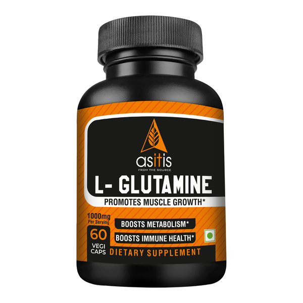 Buy AS-IT-IS Nutrition L-Glutamine for Muscle Growth and Recovery (60 capsules) on EMI