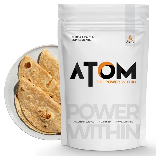 Buy AS-IT-IS ATOM Roti Protein 1kg | 25g protein | Unflavored | Roti Protein | Easy option to make Roti's protein-rich on EMI