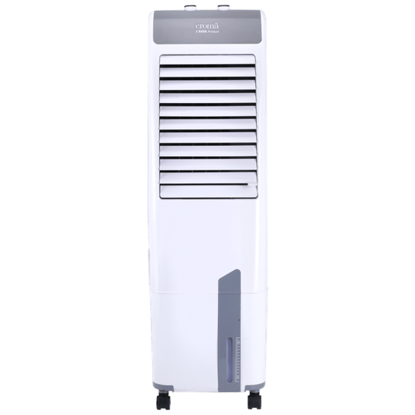 Buy Croma 30 Litres Tower Air Cooler (Anti Bacterial Honeycomb Pad, White & Grey) - A Tata Product on EMI
