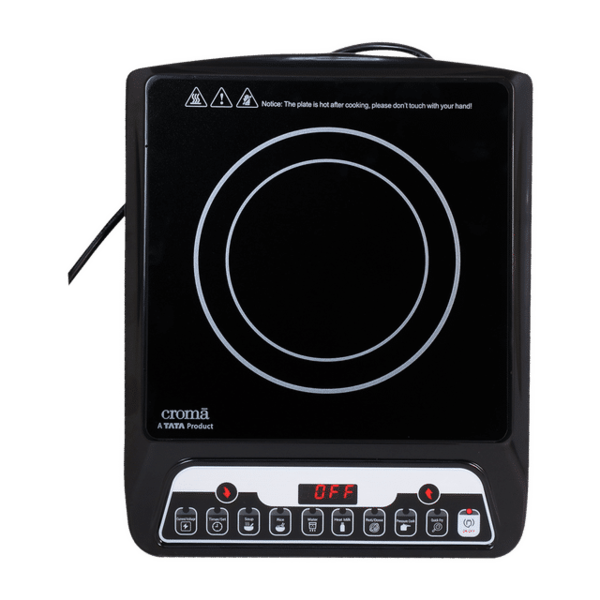 Buy Croma 1200 W Induction Cooktop With 7 Preset Menus 1 Year Warranty (Black) - A Tata Product on EMI