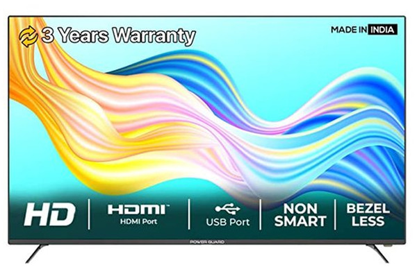 Buy Power Guard 80 cm (32 inches) Frameless HD Ready LED TV PG32N (Black) on EMI