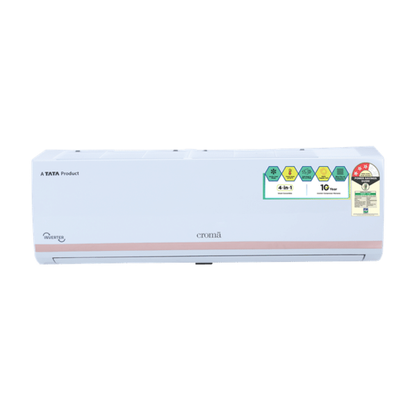 Buy Croma 4 In 1 Convertible 1.5 Ton 3 Star Inverter Split Ac With Dust Filter (2023 Model, Copper Condenser) Year Warranty (White) - A Tata Product on EMI