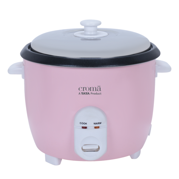 Buy Croma 1.8 Litre Electric Rice Cooker With Keep Warm Function (Pink) 2years Warranty - A Tata Product on EMI