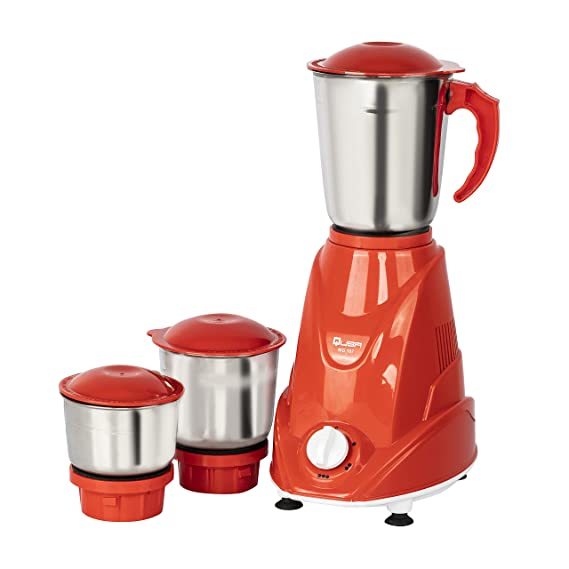 Buy Quba MG-107 Mixer Grinder 550 Mixer Grinder (3 Jars, Red) on EMI