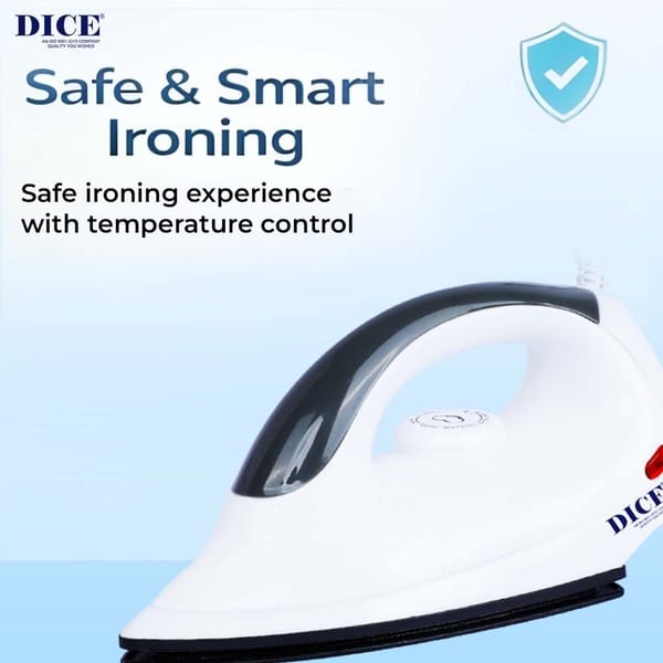 Buy QUBA 1000 Watt Dry Iron with Advance Soleplate and Anti-Bacterial German Coating Technology on EMI