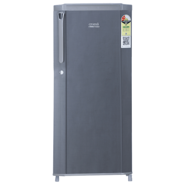 Buy Croma 185 Litres 2 Star Direct Cool Single Door Refrigerator With Anti Fungal Gasket (Criss Cross Metallic Grey) 1 Year Warranty- A Tata Product on EMI