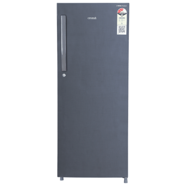 Buy Croma 215 Litres 3 Star Direct Cool Single Door Refrigerator With Anti Fungal Gasket (Criss Cross Metallic Grey) 1 Year Warranty- A Tata Product on EMI