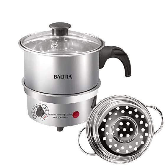 Buy Baltra GLAIR PRO Multi function Kettle 900 ml travel cooker with steamer 400 Watt on EMI