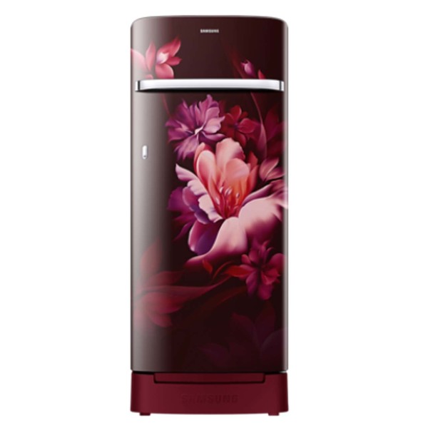 Buy Samsung 215 L Horizontal Curve Design Single Door Refrigerator Rr23 C2 H35 Rz (Midnight Blossom Red) on EMI