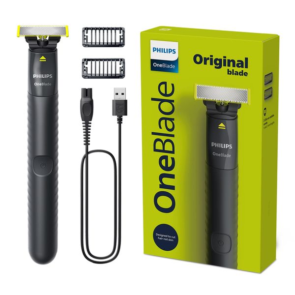 Buy Philips QP1424/10 OneBlade Hybrid Trimmer and Shaver with Dual Protection Technology which ensures the most skin friendly trim/shave and 2 Trimming Combs on EMI