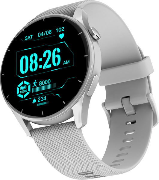 Buy Noise Crew Bluetooth Calling Smartwatch with 1.38" Round display, Metallic finish Smartwatch  (Grey Strap, Regular) on EMI
