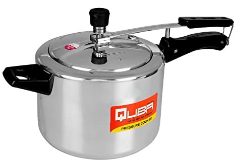 Buy QUBA 3 ltr Aluminum silver Induction Base Pressure Cooker with Inner Lid on EMI