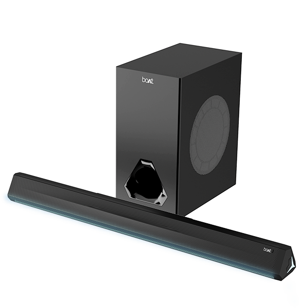 Buy boAt Aavante Orion | Bluetooth Soundbar with 2.1 Channel, Wired Subwoofer, 160W RMS Sound, Bluetooth v5.3, AUX, USB, Optical on EMI