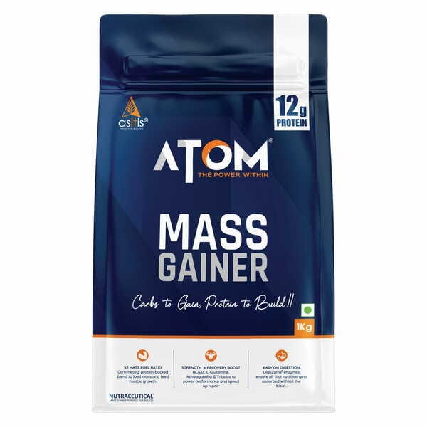 Buy AS-IT-IS ATOM Mass Gainer 1 Kg - Double Rich Chocolate on EMI